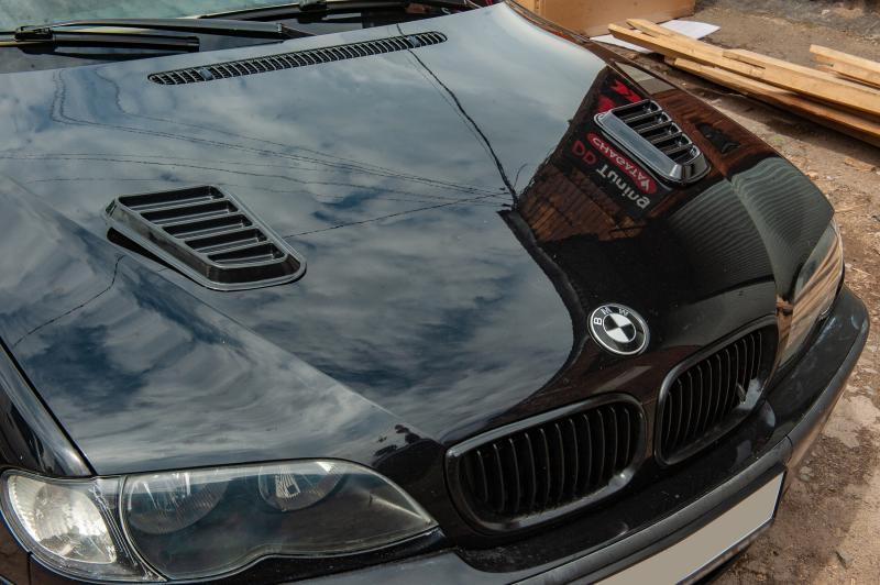 Купити Універсальні накладки на капот DPT (2 шт, чорний глянець)