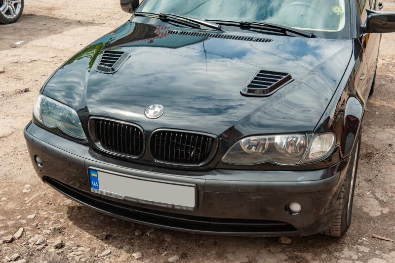 Купити Універсальні накладки на капот DPT (2 шт, чорний глянець)