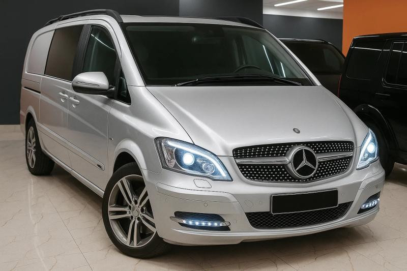 Купить Передняя решетка Diamond Silver (2010-2014) для Mercedes Vito W639
