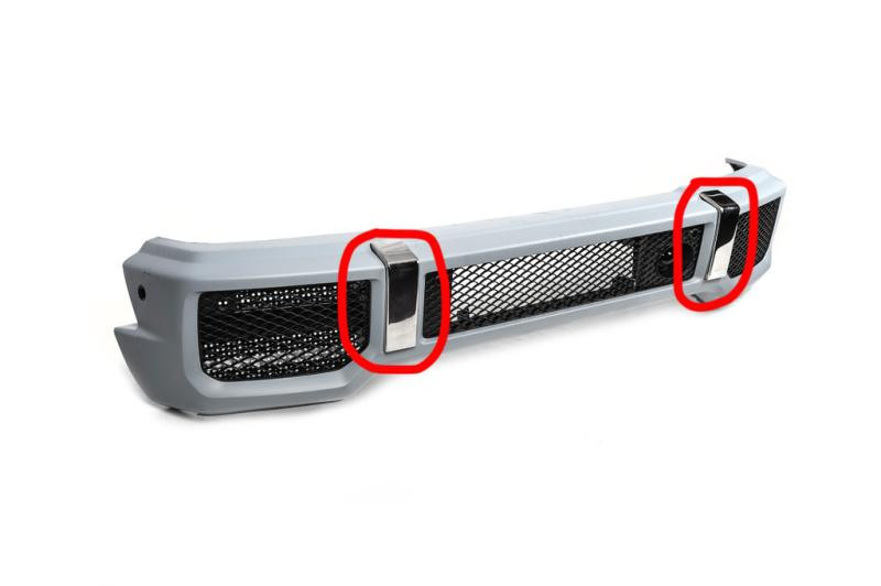 Купити Вставки з нержавійка в бампер (2 шт, AMG) для Mercedes G сlass W463 1990-2018рр