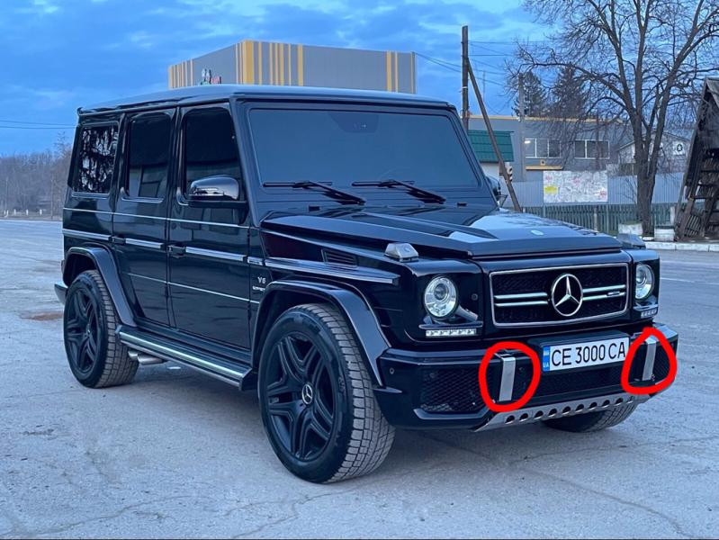 Купити Вставки з нержавійка в бампер (2 шт, AMG) для Mercedes G сlass W463 1990-2018рр