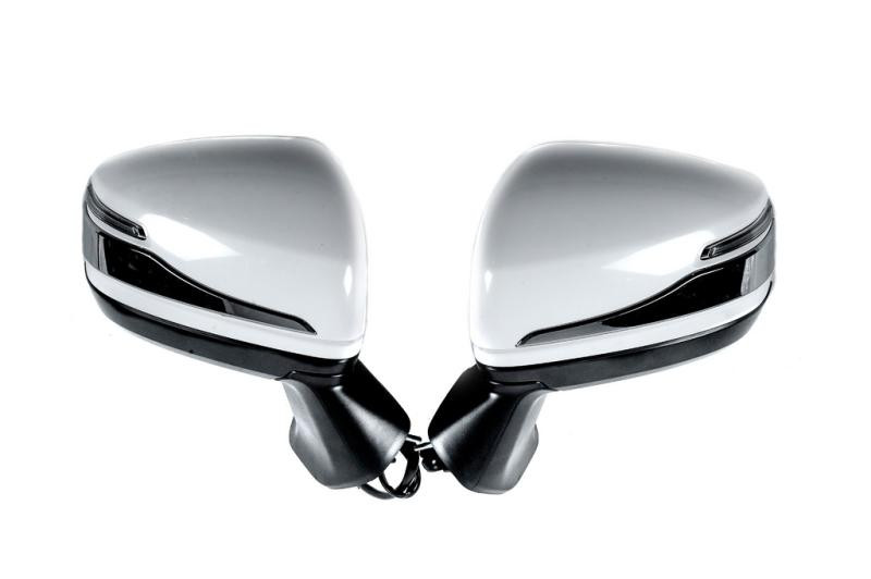 Купить Полоски на зеркала (2 шт, хром) для Toyota Land Cruiser 300