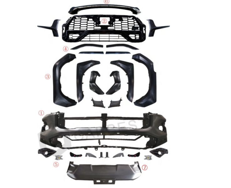 Купить Комплект рестайлинга в GR 2024 год (для 2020-2025) для Toyota Hilux 2015- гг