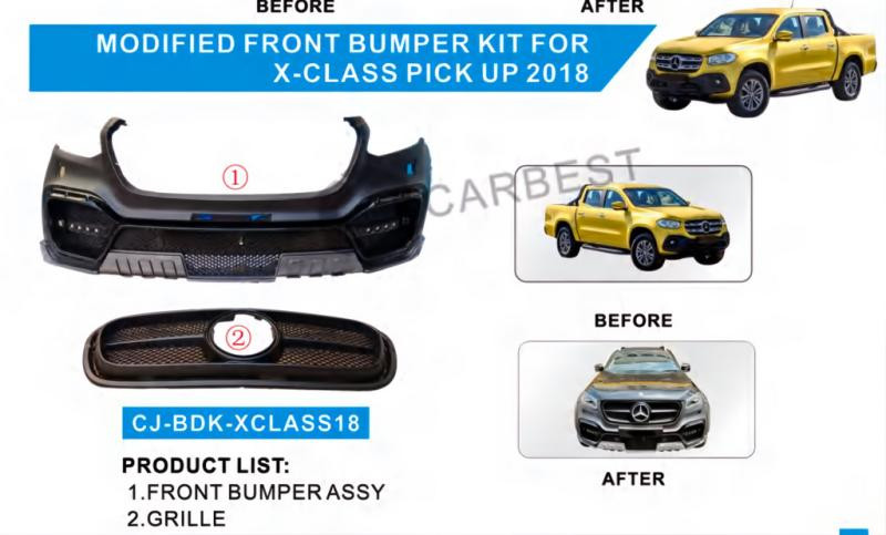 Купити Передній бампер з решіткою (стиль AMG) для Mercedes X class