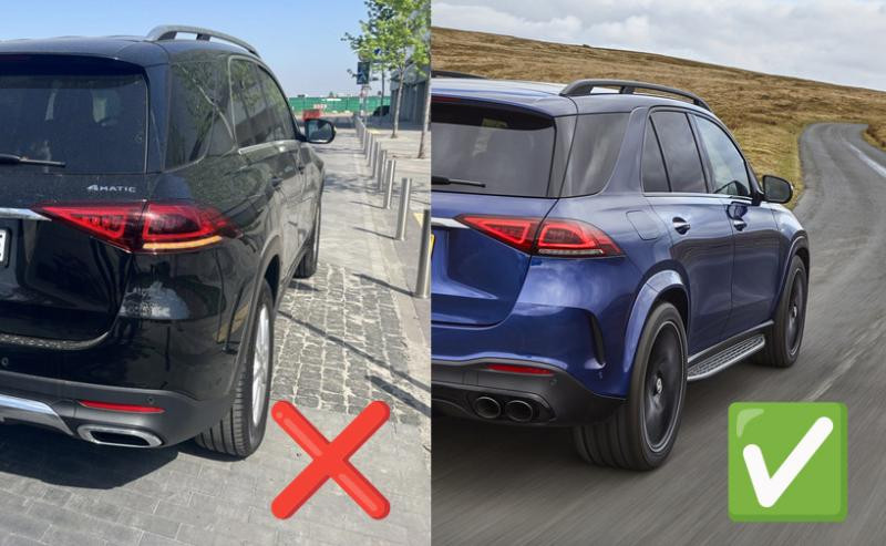 Купить Задний диффузор с насадками Black (дизайн GLE53) для Mercedes GLE W167