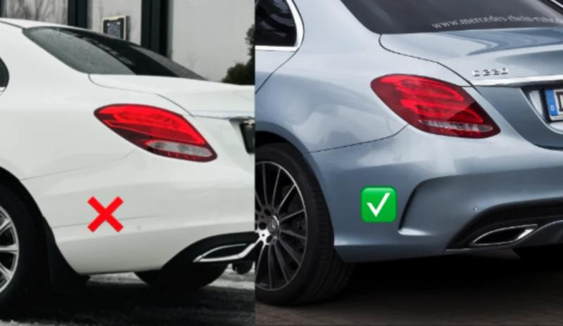 Купить Задний диффузор с насадками Black (Дизайн С63 2018-2021) для Mercedes C-сlass W205