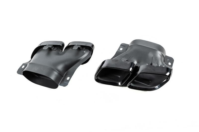 Купить Задний диффузор с насадками Black (для Coupe дизайн AMG63) для Mercedes C-сlass W205 2014-2021 гг