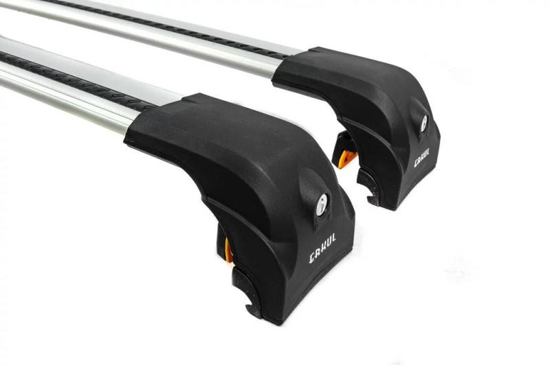 Купить Багажник (поперечины) на интегрированные рейлинги Ecem V2 120 см (2 шт) Черный для Volkswagen Touareg 2018- гг