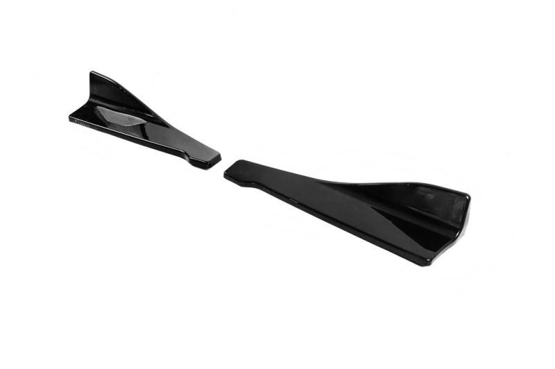 Купить Универсальные Flap накладки на боковые пороги тип-B (2 шт, черный глянец, ABS-пластик)