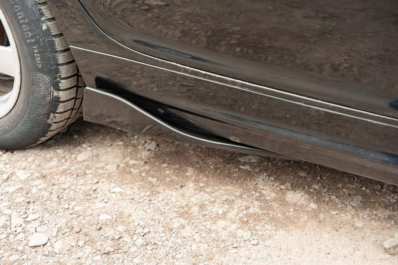 Купить Универсальные Flap накладки на боковые пороги тип-B (2 шт, черный глянец, ABS-пластик)