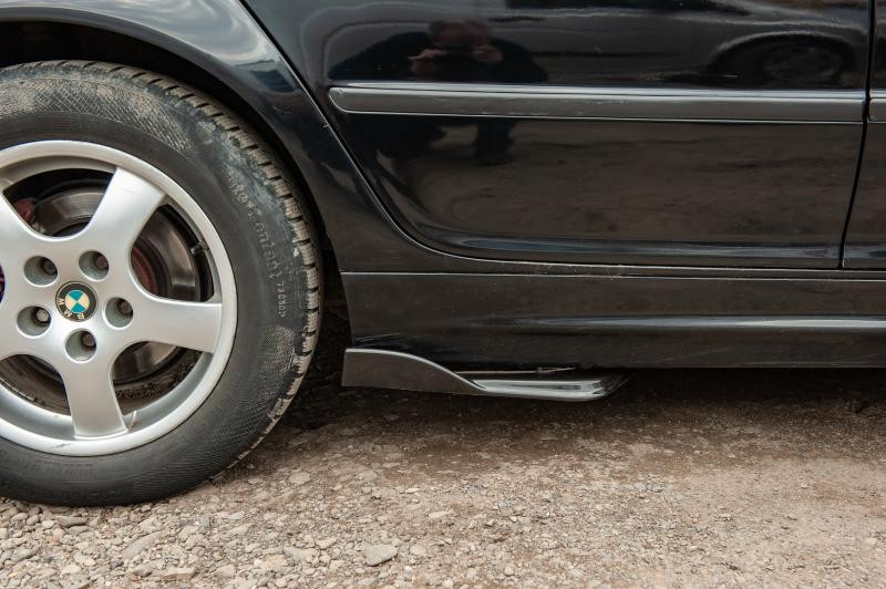 Купить Универсальные Flap накладки на боковые пороги тип-E (2 шт, черный глянец, ABS-пластик)