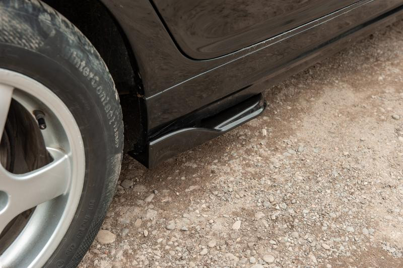 Купить Универсальные Flap накладки на боковые пороги тип-E (2 шт, черный глянец, ABS-пластик)