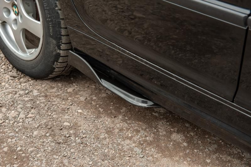 Купить Универсальные Flap накладки на боковые пороги тип-E (2 шт, черный глянец, ABS-пластик)