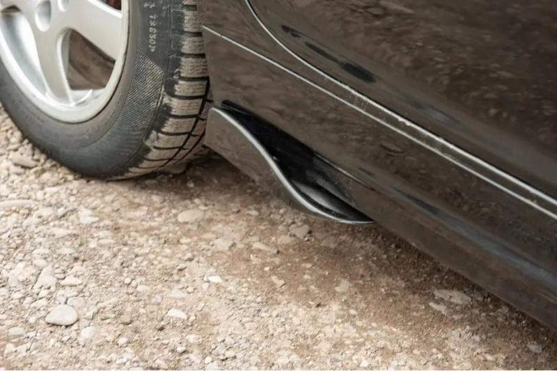 Купити Універсальні Flap накладки на бокові пороги тип-F (2 шт, чорний глянець, ABS-пластик)