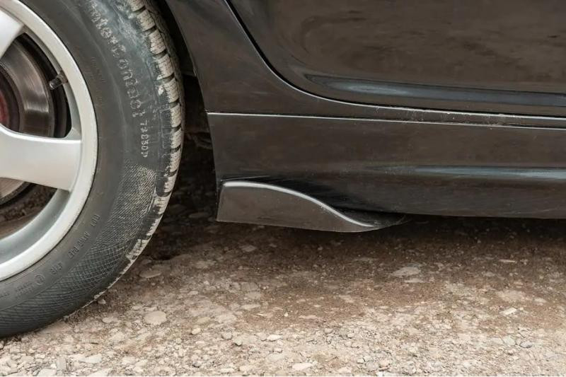 Купити Універсальні Flap накладки на бокові пороги тип-F (2 шт, чорний глянець, ABS-пластик)