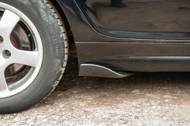 Купити Універсальні Flap накладки на бокові пороги тип-F (2 шт, чорний глянець, ABS-пластик)