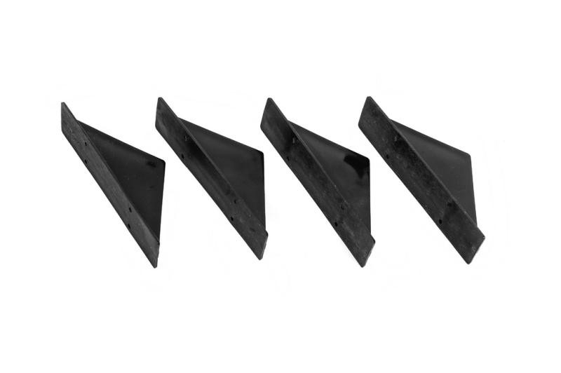 Купити Універсальний задній дифузор тип-F (4шт, чорний глянець, ABS-пластик)