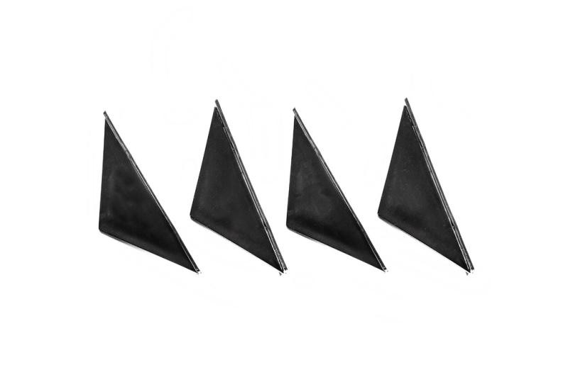 Купити Універсальний задній дифузор тип-F (4шт, чорний глянець, ABS-пластик)