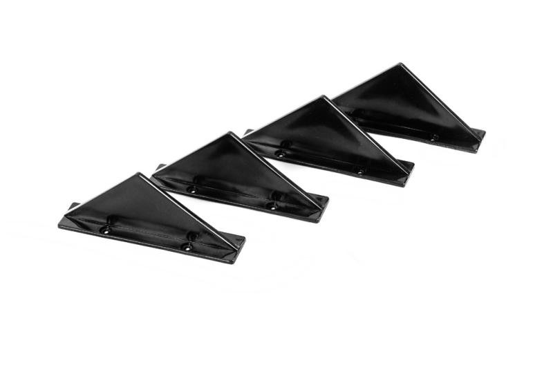 Купити Універсальний задній дифузор тип-F (4шт, чорний глянець, ABS-пластик)
