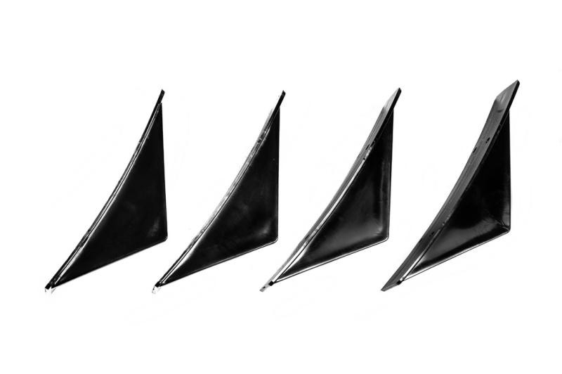 Купити Універсальний задній дифузор тип-G (4шт, чорний глянець, ABS-пластик)