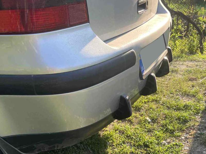 Купить Универсальный задний диффузор тип-D (4шт, черный глянец, ABS-пластик)