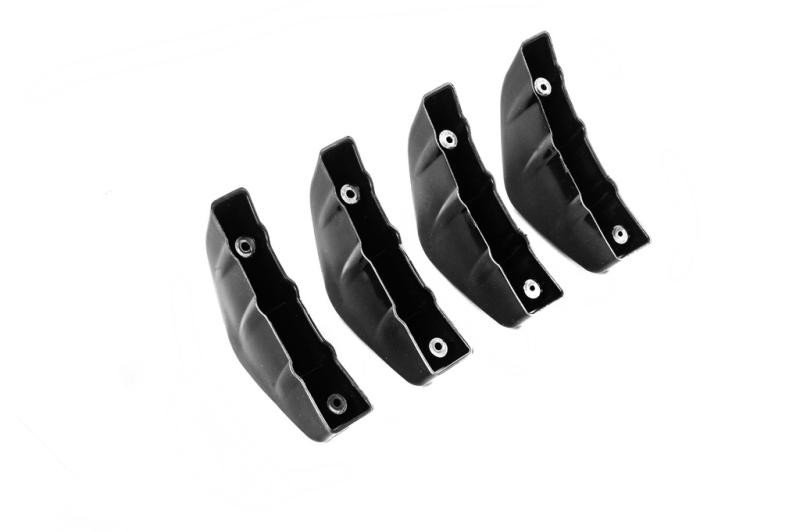 Купить Универсальный задний диффузор тип-D (4шт, черный глянец, ABS-пластик)