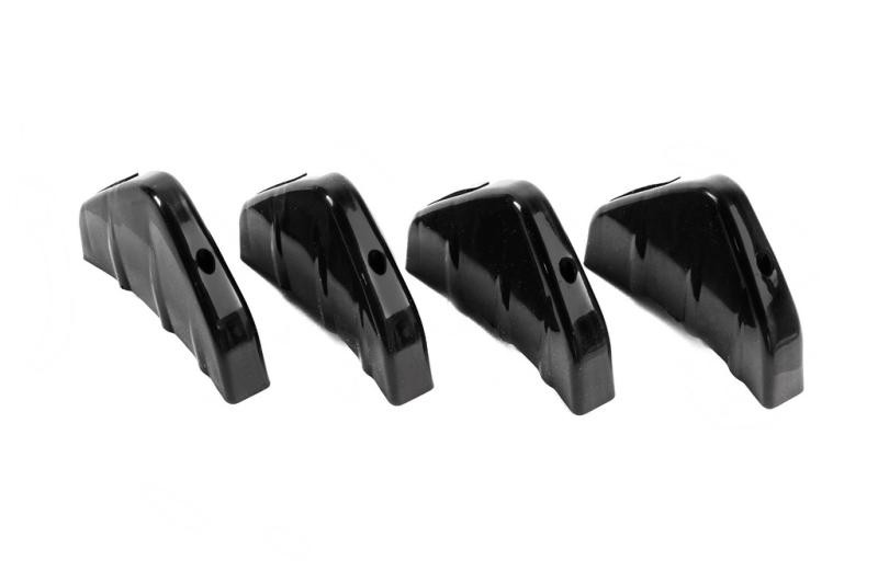 Купить Универсальный задний диффузор тип-D (4шт, черный глянец, ABS-пластик)