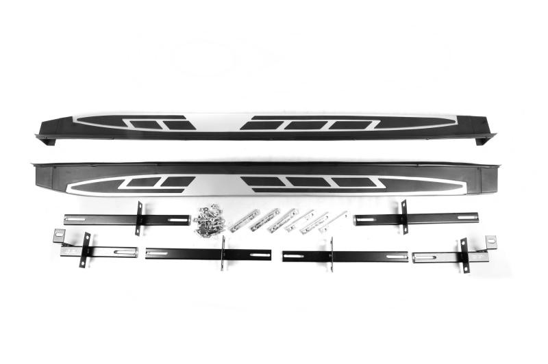 Купить Боковые пороги OEM V2 (2 шт, алюминий) для Mitsubishi Outlander 2012-2021 гг