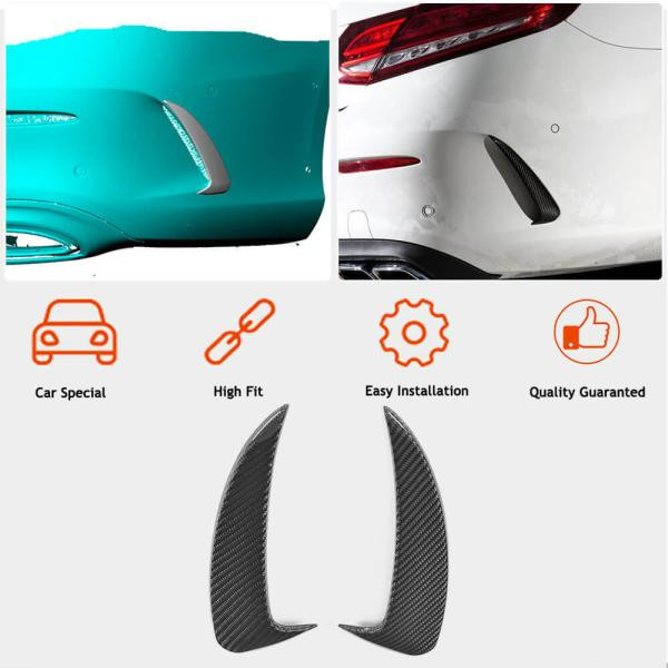 Купити Накладки на задній бампер V1 (для купе/кабріолет Base/AMG-Line/C43 AMG 2015-2019, Карбон) для Mercedes C-сlass W205 рр