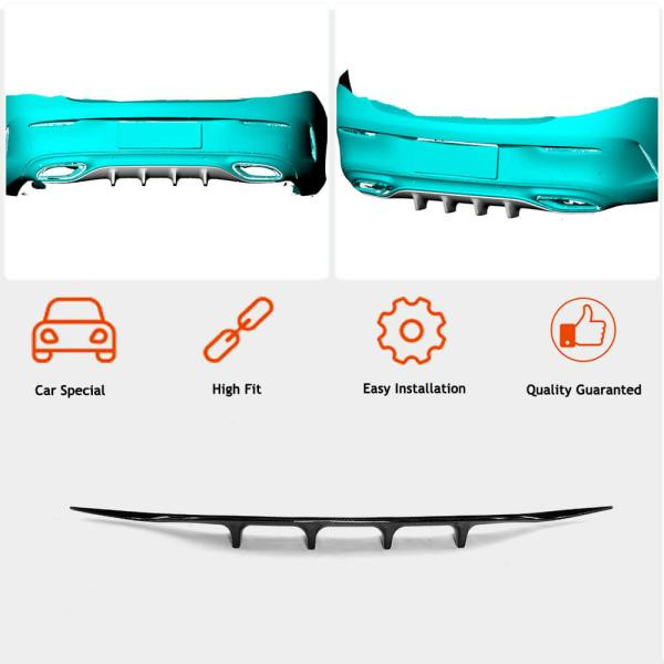 Купить Диффузор заднего бампера (для купе/кабриолет AMG-Line/C43 AMG 2015-2019, Карбон) для Mercedes C-сlass W205