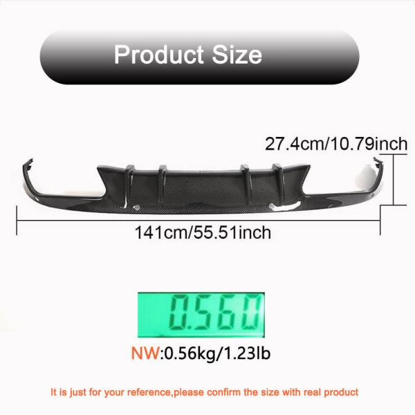 Купити Дифузор заднього бампера (для SD Base 2015-2019, Карбон) для Mercedes C-сlass W205 рр