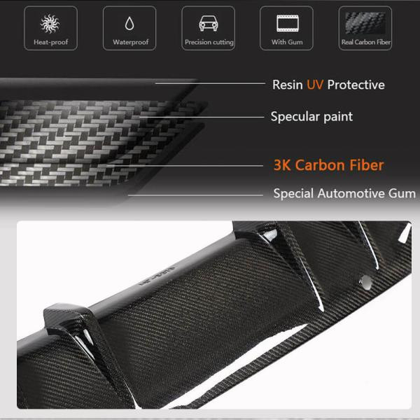 Купити Дифузор заднього бампера (для SD Base 2015-2019, Карбон) для Mercedes C-сlass W205 рр