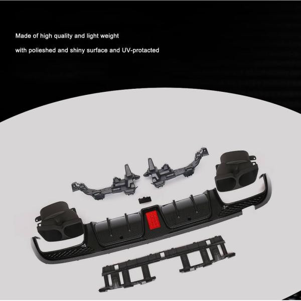 Купити Дифузор заднього бампера з насадками (для SD С43 AMG 2015-2019, Карбон) для Mercedes C-сlass W205 рр