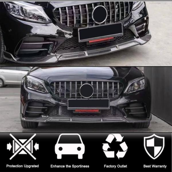 Купити Накладка на передній бампер Lip (для SD AMG-Line 2019-2021, Карбон) для Mercedes C-сlass W205 рр