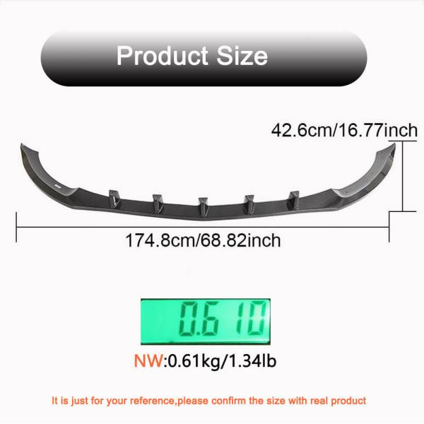 Купить Накладка на передний бампер Lip V2 (для SD Base 2019-2021, Карбон) для Mercedes C-сlass W205