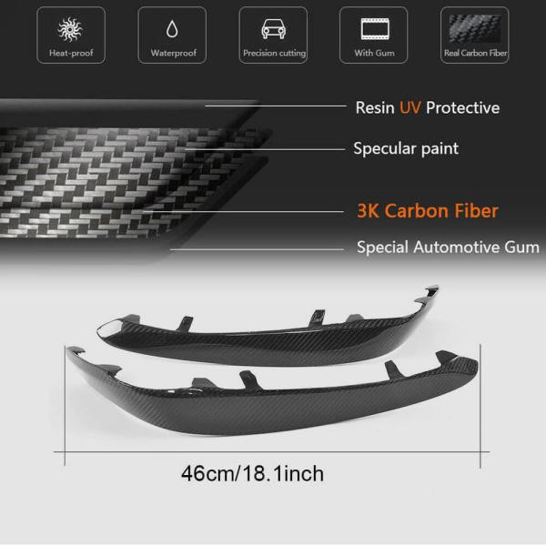 Купить Накладки на противотуманки (для С63 AMG 2015-2019, Карбон) для Mercedes C-сlass W205