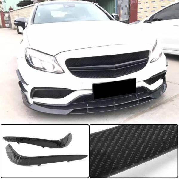 Купить Накладки на противотуманки (для С63 AMG 2015-2019, Карбон) для Mercedes C-сlass W205