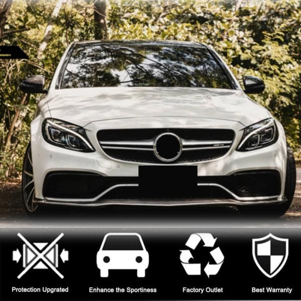 Купити Накладка на передній бампер Lip V2 (для SD C63 AMG 2015-2019, Карбон) для Mercedes C-сlass W205 рр
