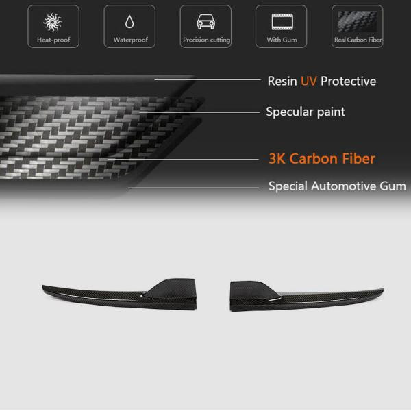 Купить Накладки на задний бампер Flap (для SD C43/C63 AMG 2015-2019, Карбон) для Mercedes C-сlass W205