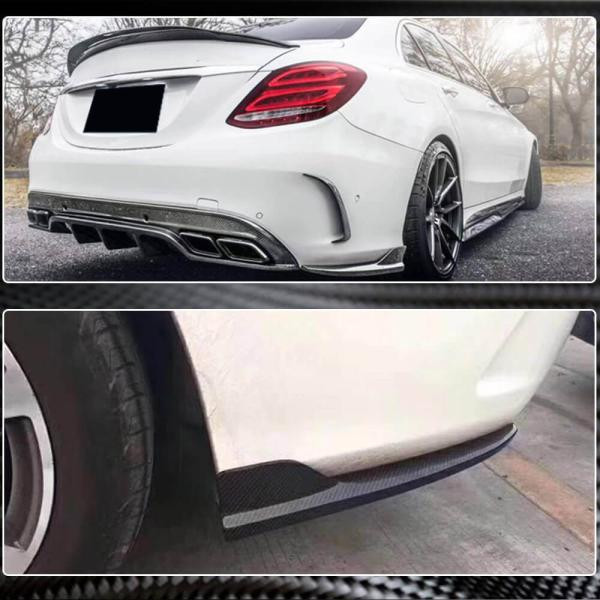 Купить Накладки на задний бампер Flap (для SD C43/C63 AMG 2015-2019, Карбон) для Mercedes C-сlass W205