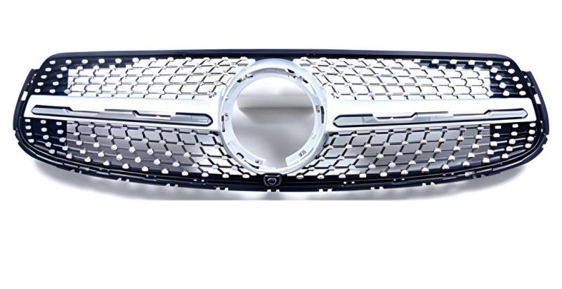 Купить Передняя решетка Diamond Silver (для AMG Line, 2020-2023) С местом под камеру для Mercedes GLC X253