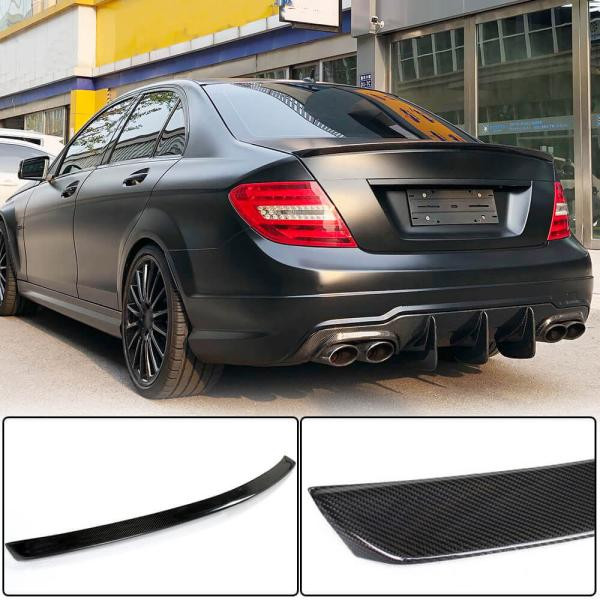Купити Спойлер SD V1 (Карбон) для Mercedes C-class W204 2007-2015рр