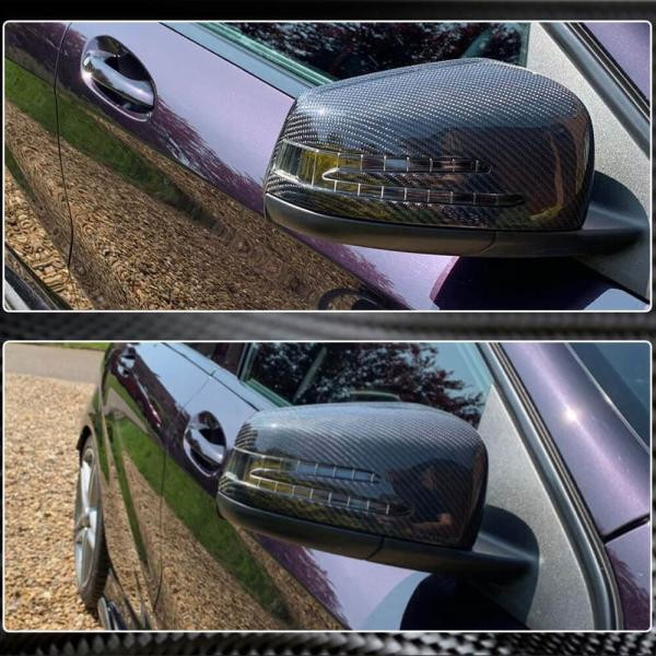 Купити Накладки на дзеркала (Карбон) для Mercedes C-class W204 2007-2015рр