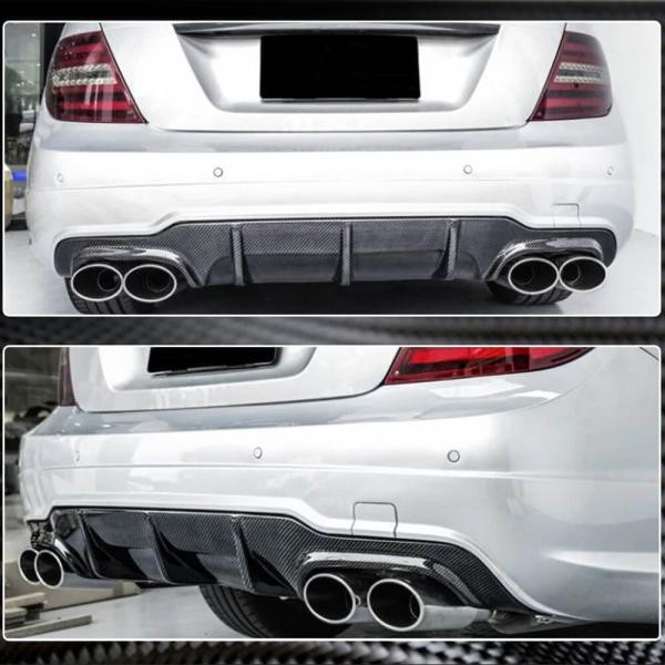 Купить Диффузор заднего бампера V1 (для AMG SD/Coupe 2012-2014, Карбон) для Mercedes C-class W204