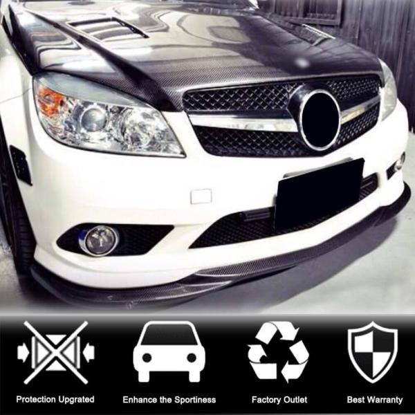 Купити Накладка на передній бампер Lip (для AMG-Line 2008-2011, Карбон) для Mercedes C-class W204 рр