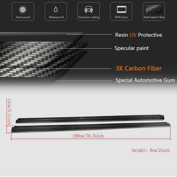 Купить Боковые пороги (для AMG SD, Карбон) для Mercedes C-class W204 2007-2015 гг