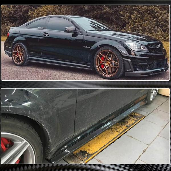 Купить Боковые пороги (для AMG SD, Карбон) для Mercedes C-class W204 2007-2015 гг