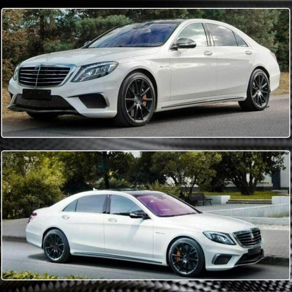 Купить Боковые пороги (для S63 AMG 2014-2017, Карбон) для Mercedes S-сlass W222