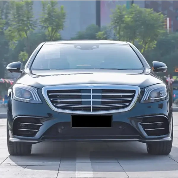 Купить Накладки на передний бампер V2 (для S63 AMG 2014-2017, Карбон) для Mercedes S-сlass W222