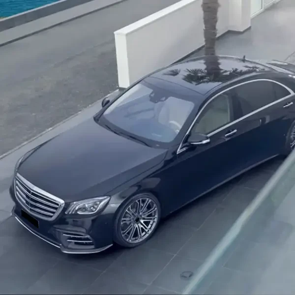 Купить Накладки на передний бампер V2 (для S63 AMG 2014-2017, Карбон) для Mercedes S-сlass W222